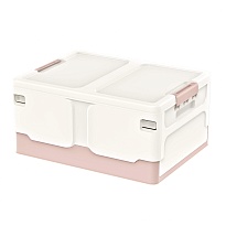 Ящик пластиковый складной белый, дно розовое, 480х360х240 мм в Майкопе