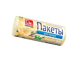 Мешки для мусора 30 л, ароматизированные, Ваниль, бежевые, в рулоне 20 шт., ПНД, 9 мкм, 560х530 мм, GRIFON Aroma, 101-020 V в Майкопе