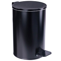 Ведро для мусора с педалью, усиленное, Титан, 10 л, черное, оцинкованная сталь в Майкопе