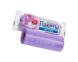 Мешки для мусора 35 л, ароматизированные, сиреневые, в рулоне 20 шт., ПНД, 12 мкм, 560х530 мм, GRIFON Полевые Цветы, 100-034 в Майкопе