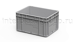 Евроконтейнер закрытые ручки/усиленное дно 400х300х220 серый