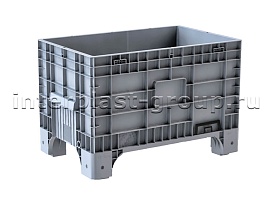 Контейнер iBox сплошной на ножках серый в Майкопе