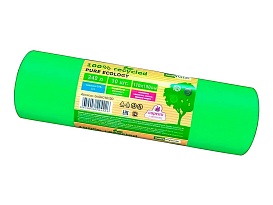 Мешки для мусора 240 л, ароматизированные, биоразлагаемые, зеленые, в рулоне 10 шт., ПВД 40 мкм, 1500х1100 мм, PURE ECOLOGY, bio24010120 в Майкопе Мешки для мусора 240 л, ароматизированные, биоразлагаемые, зеленые, в рулоне 10 шт., ПВД 40 мкм, 1500х1100 мм, PURE ECOLOGY, bio24010120 в Майкопе