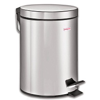 Ведро-контейнер для мусора (урна) с педалью LAIMA Classic, 5 л, зеркальное, нержавеющая сталь, со съемным внутренним ведром в Майкопе