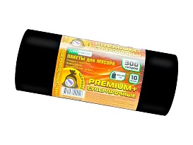 Мешки для мусора 300 л, черные, в рулоне 10 шт., ПВД 70 мкм, 1400х1000 мм, PREMIUM+, 30010160 в Майкопе Мешки для мусора 300 л, черные, в рулоне 10 шт., ПВД 70 мкм, 1400х1000 мм, PREMIUM+, 30010160 в Майкопе