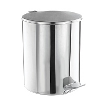 Ведро для мусора с педалью, усиленное, Титан, 15 л, нержавеющая сталь, хром в Майкопе