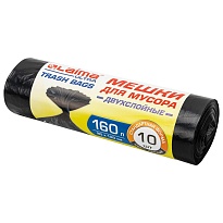 Мешки для мусора 160 л, черные, в рулоне 10 шт., ПВД, 30 мкм, 1200х900 мм, LAIMA ULTRA, 607694 в Майкопе