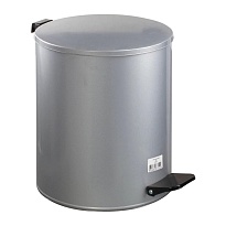 Ведро для мусора с педалью, усиленное, Титан, 15 л, серое, оцинкованная сталь в Майкопе