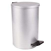 Ведро для мусора с педалью, усиленное, Титан, 10 л, серое, оцинкованная сталь в Майкопе