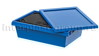 Изотермический контейнер KV 6416 в сборе с крышкой голубой в Майкопе Изотермический контейнер KV 6416 в сборе с крышкой голубой в Майкопе