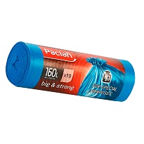 Мешки для мусора 160 л, синие, в рулоне 10 шт., ПВД, 21 мкм, 1200х870 мм, PACLAN Big&Strong, 604075 в Майкопе Мешки для мусора 160 л, синие, в рулоне 10 шт., ПВД, 21 мкм, 1200х870 мм, PACLAN Big&Strong, 604075 в Майкопе