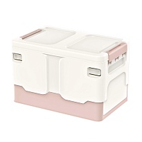 Ящик пластиковый складной белый, дно розовое, 370х240х240 мм в Майкопе