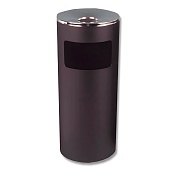 Урна металлическая с пепельницей, Титан, 29 л, черная, оцинкованная сталь