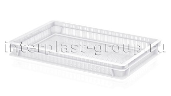 Ящик для полуфабрикатов перфорированный белый в Майкопе