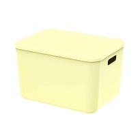 Ящик пластиковый вкладываемый светло-желтый 410х305х245 мм в Майкопе Ящик пластиковый вкладываемый светло-желтый 410х305х245 мм в Майкопе