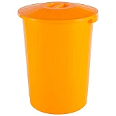 Мусорный бак с крышкой 60 л желтый