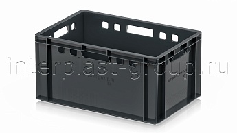 Ящик для мяса и колбасных изделий Е-3 темно-серый в Майкопе Ящик для мяса и колбасных изделий Е-3 темно-серый в Майкопе