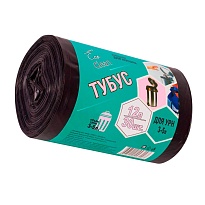 Мешки для мусора 12 л, черные, в рулоне 30 шт., ПНД, 6 мкм, 550х320 мм, Концепция Быта Tubus, 604936 в Майкопе