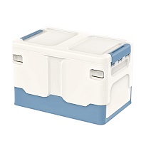 Ящик пластиковый складной белый, дно синее, 370х240х240 мм в Майкопе Ящик пластиковый складной белый, дно синее, 370х240х240 мм в Майкопе