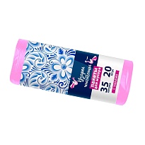 Мешки для мусора 35 л, с ушками, розовые, в рулоне 20 шт., ПНД, 12 мкм, 655х500 мм, Узоры Чистоты, МУ3469 (МСУ-35роз) в Майкопе