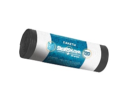Мешки для мусора 120 л, черные, в рулоне 10 шт., ПНД, 14 мкм, 1100х700 мм, SIBIRSKAYA, 101-008 S в Майкопе