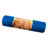 Мешки для мусора 100 л, с завязками, синие, в рулоне 10 шт., ПВД, 40 мкм, 840х670 мм, Концепция Быта Vitalux, 604933 в Майкопе