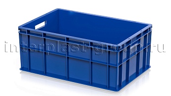 Ящик для молока, мяса, овощей и фруктов сплошной синий в Майкопе